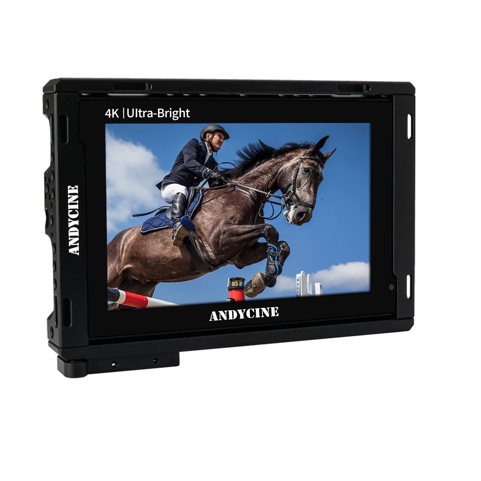 ANDYCINE C7 7-inch 2200nits 4K Field Monitor with Touch Screen, 1920x1200 Resolution - Includes Monitor Cage & HDMI Cable Clamp for Filmmaking, Video Production, and On-Set Monitoring