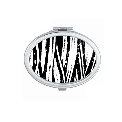 DIYthinker Portable Folding Double-Sided Makeup Mirror with Brushwork Vertical Line Texture - Perfect for Travel, Home, and Professional Makeup Application