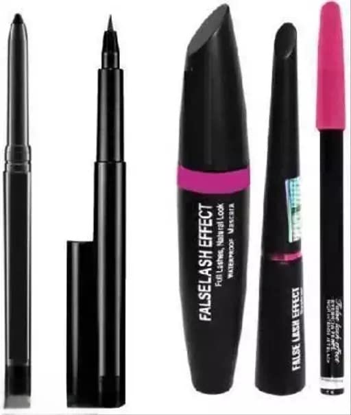 GOLD MAX Waterproof Eye Makeup Kit - Eyeliner, Mascara & Eyebrow Pencil Set for Women | Long-Lasting Party, Office & Special Occasion Makeup | Perfect for Daily Use, Date Night & Professional Looks
