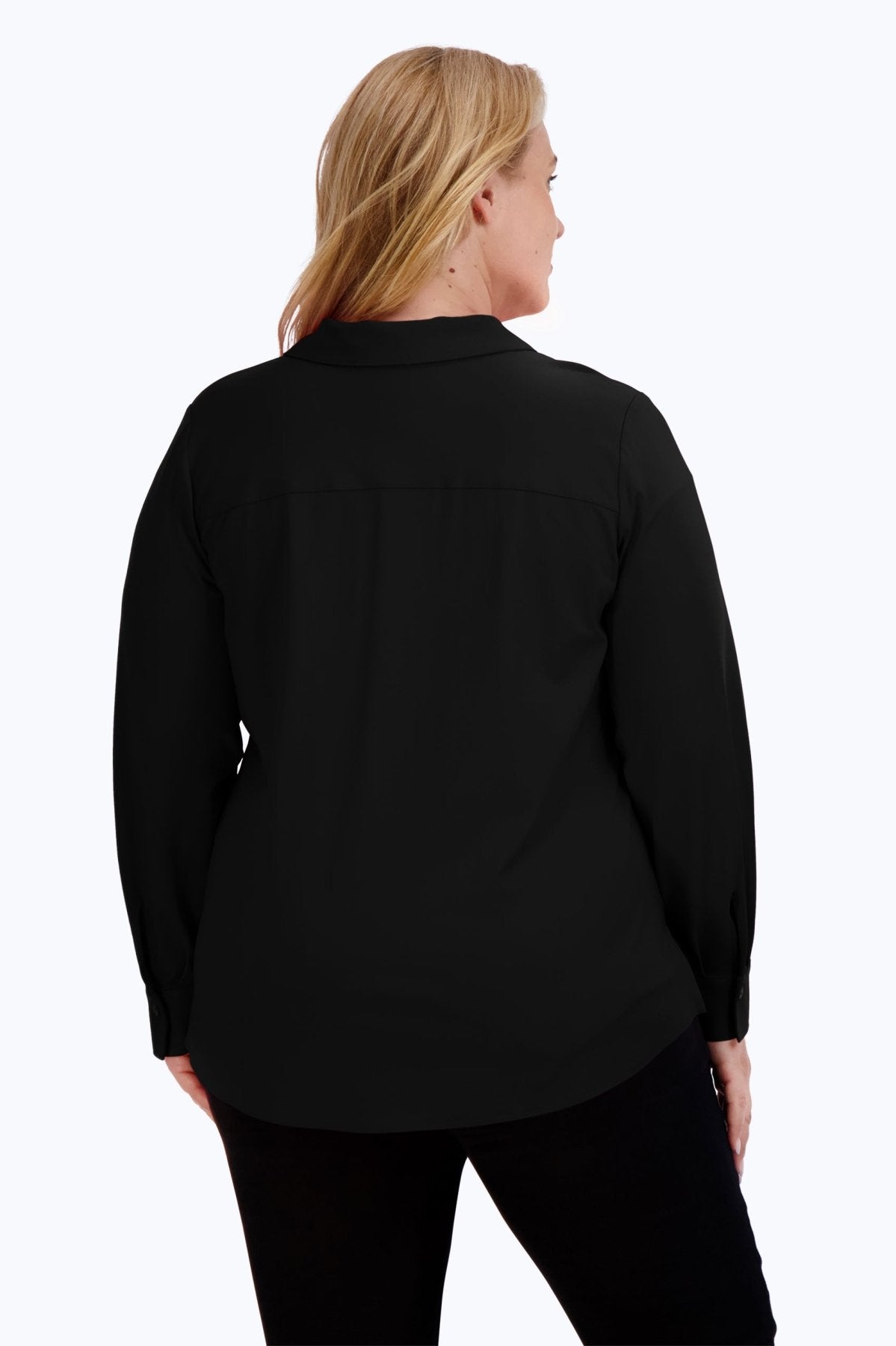 Mary Plus Solid Jersey Long Sleeve Shirt for Women - Soft Comfortable Stretch T-Shirt - Casual Workout & Everyday Wear