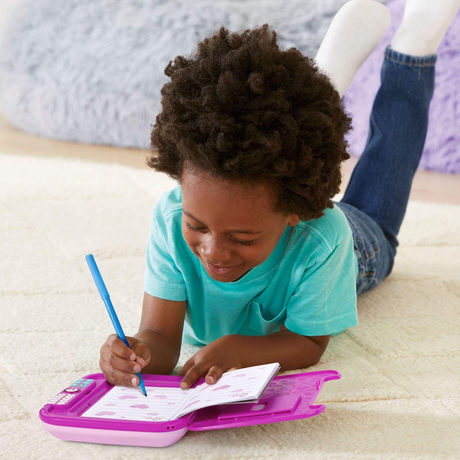 VTech Kidi Secrets Notebook - Pink Electronic Diary for Kids with Password Protection, Voice Changer & Games | Perfect Birthday Gift for Girls Ages 6-12 | Fun for Sleepovers, Travel & Secret Keeping