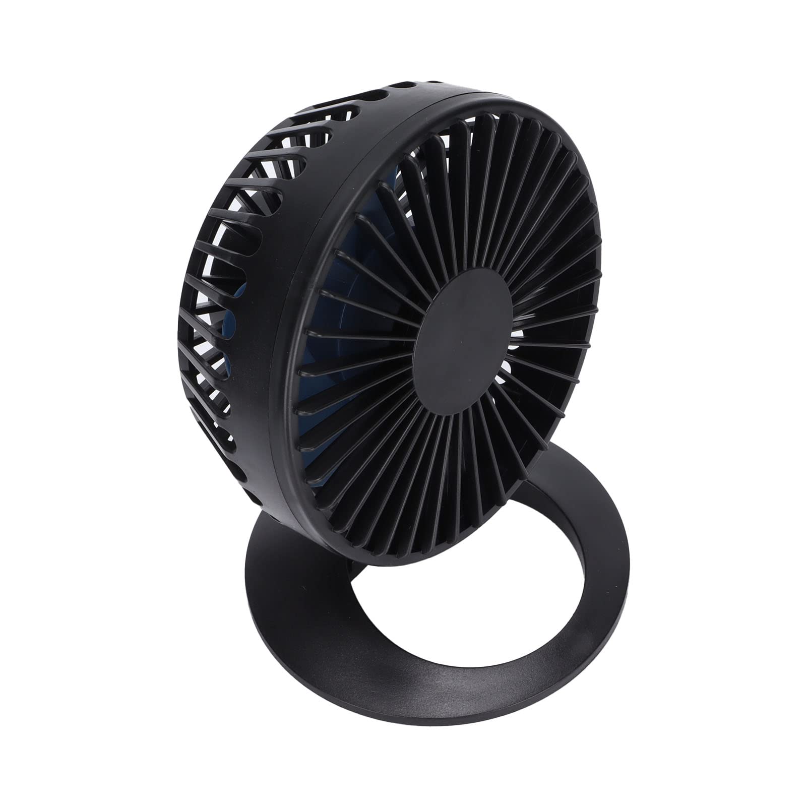 3-Speed Portable Desk Fan - Quiet USB Powered Mini Fan for Home, Office & School - Compact Black Personal Cooling Fan for Study, Work & Travel