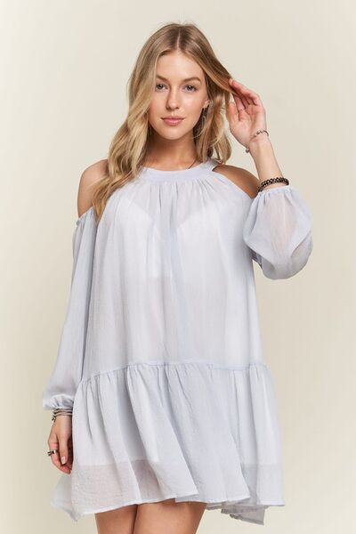 Romantic Balloon Sleeve Mini Summer Dress - Flowy Short Sleeve Party Dress for Women, Beach Wedding Guest Outfit, Boho Chic Casual Sundress | Perfect for Date Night, Vacation, and Outdoor Events