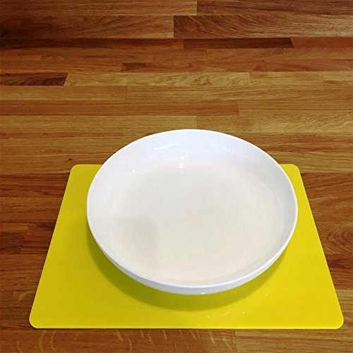 Premium Yellow Rectangular Placemats Set of 8 - Large Size Waterproof Dining Table Mats for Home, Restaurant & Party Use - Durable & Easy Clean Place Settings