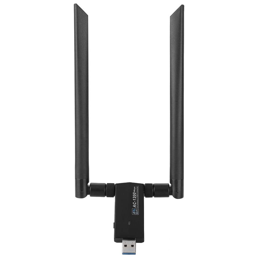 Cuifati Dual Band USB WiFi Adapter - 1200Mbps Wireless Network Card with 2.4GHz/5GHz RTL8812AU Chipset, High Gain Antenna for PC Laptop Desktop - Perfect for Gaming, Streaming & Home Office Connectivity