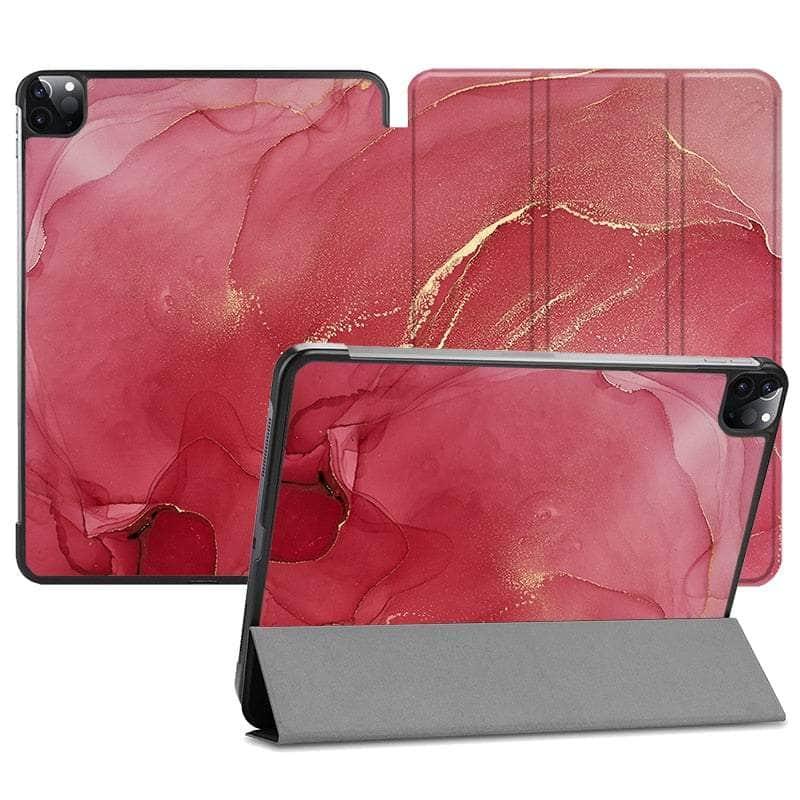 MTT Marble iPad Pro 11 Vegan Leather Flip Stand Case - Slim Protective Cover with Auto Sleep/Wake for 2022/2021 iPad Pro 11 Inch - Perfect for Work, Travel & Home Use