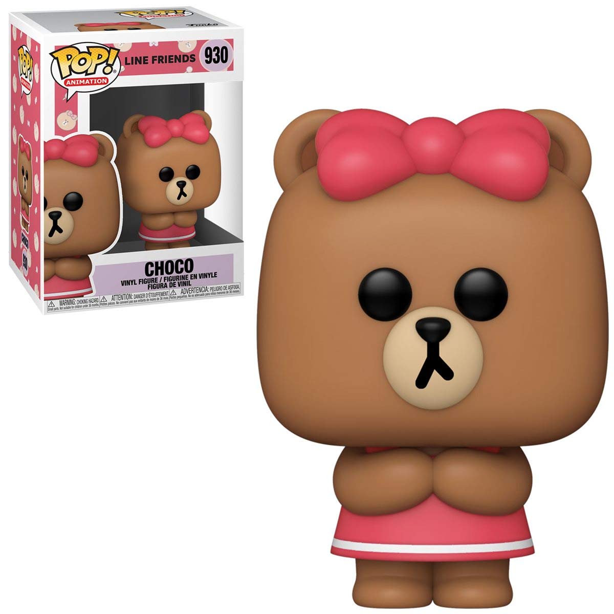 Funko Pop! Line Friends Choco Vinyl Figure Collectible - Includes Free Pop Protector Case | Perfect for Display, Gifts & Anime Fans Collection