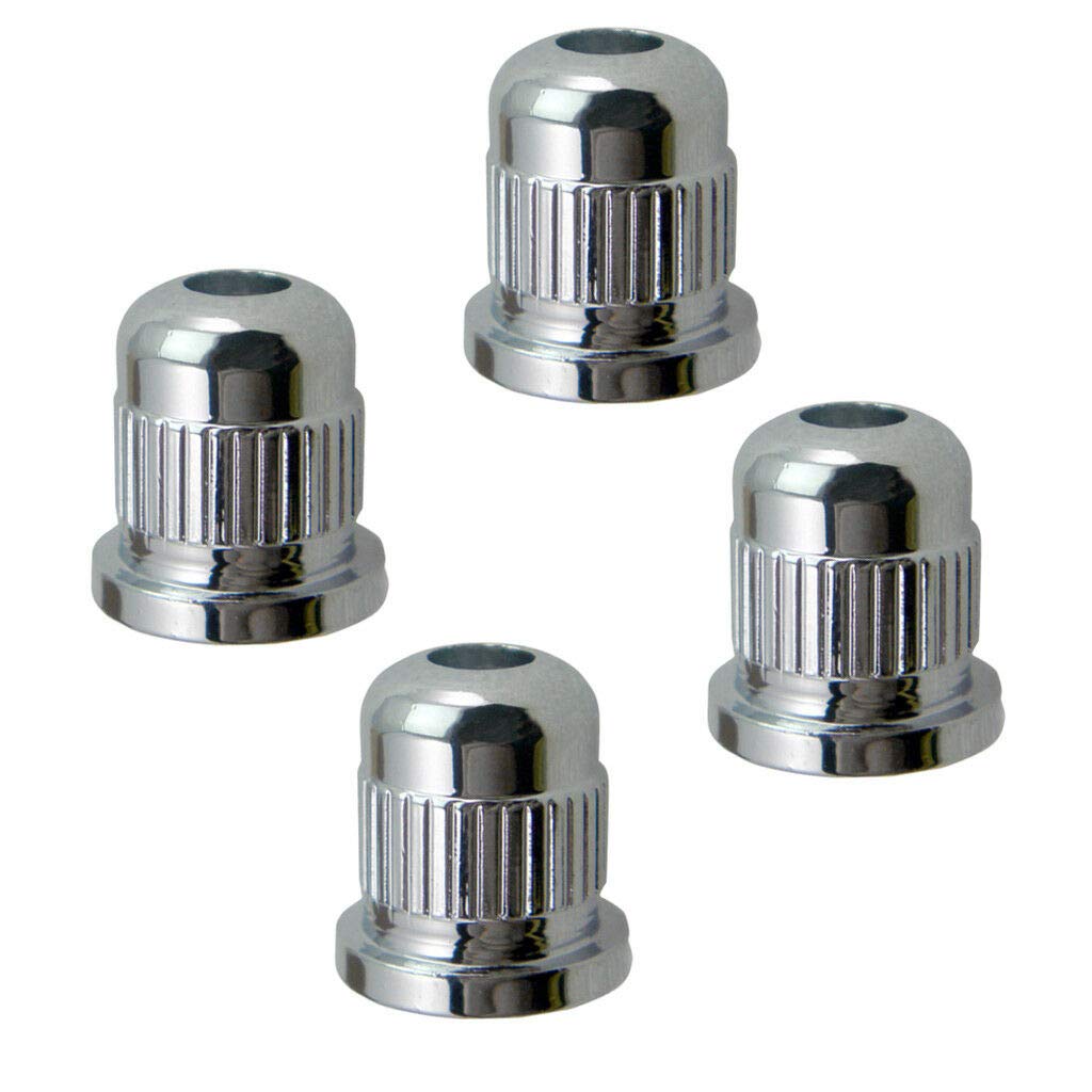 4-Piece Silver Through-Body String Mounting Ferrules for Electric Bass Guitar - Premium Guitar Parts for Enhanced Sustain & String Stability (Ideal for DIY Guitar Repair & Custom Builds)