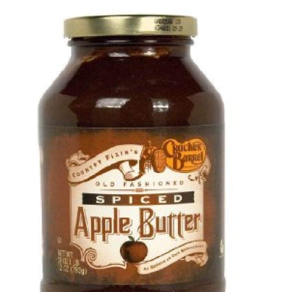 Cracker Barrel Spiced Apple Butter 28 oz Jar - Sweet & Tangy Apple Spread for Toast, Pancakes & Baking - Homemade Style Fruit Preserves
