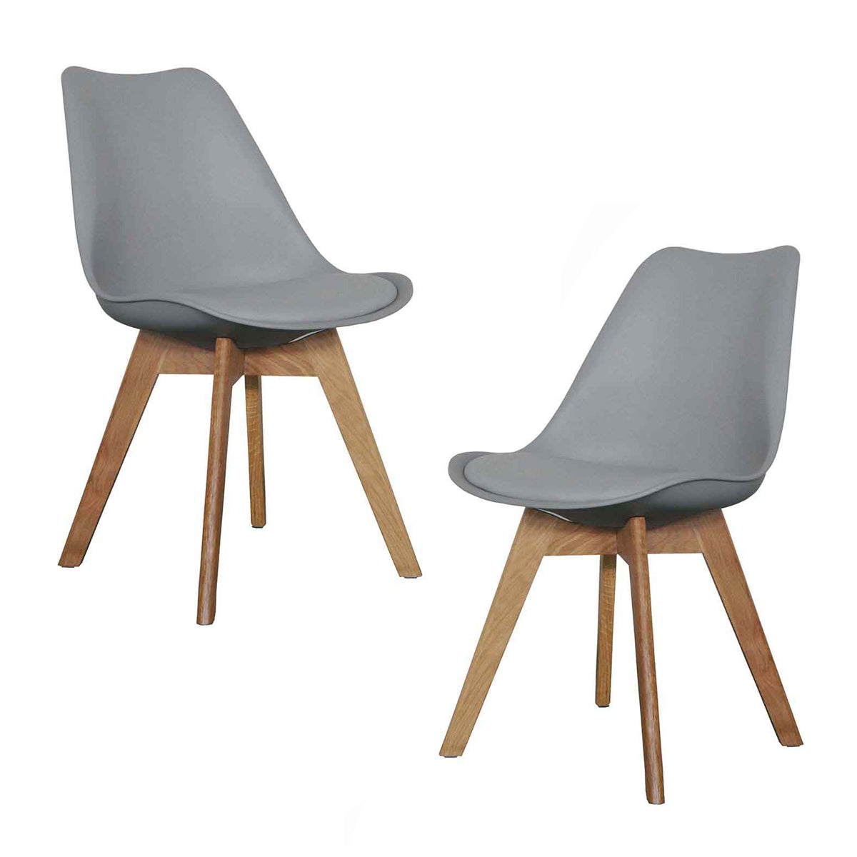 Modern Jaden Dining Chairs Set of 2 - Mid-Century Wooden Kitchen Chairs with Upholstered Seat - Perfect for Dining Room, Kitchen, Breakfast Nook & Small Spaces