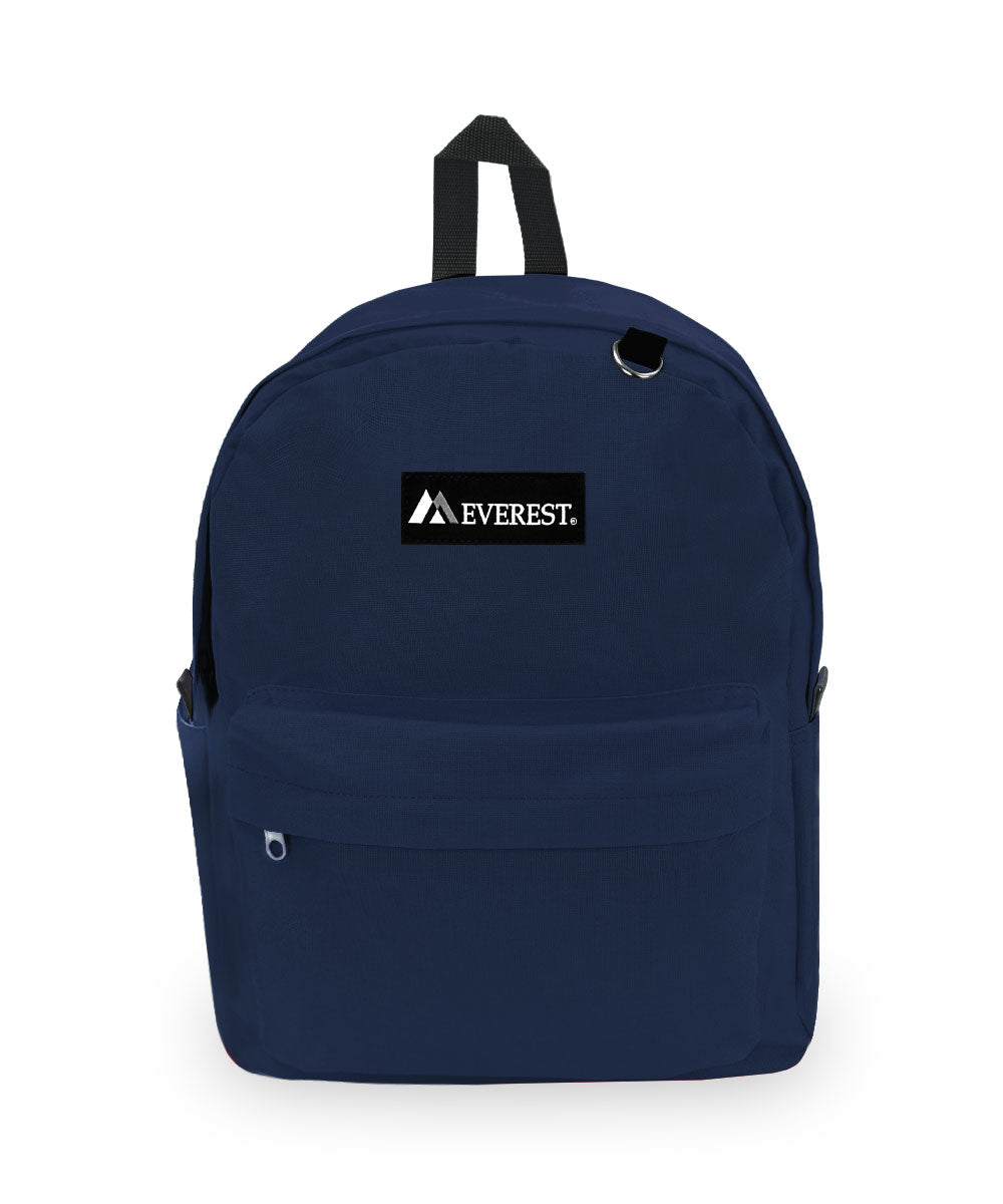 EVEREST Classic Laptop Backpack with Side Pocket - Waterproof 15.6 Inch Computer Bag for Men & Women - Perfect for Work, School, Travel & Commuting - Navy Blue