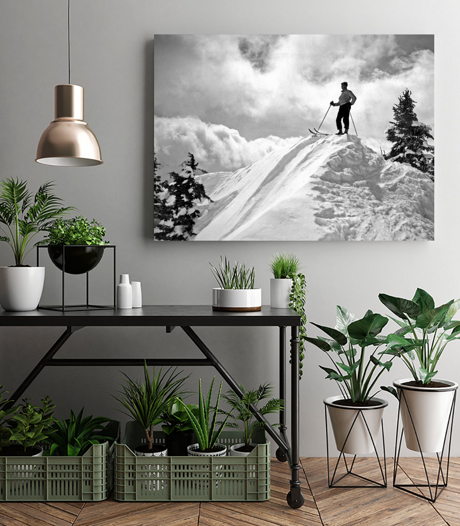 Professional Skier Conquering Mount Hood - Best Skiing Gear & Equipment for Winter Sports Enthusiasts | Perfect for Mountain Adventures & Outdoor Activities