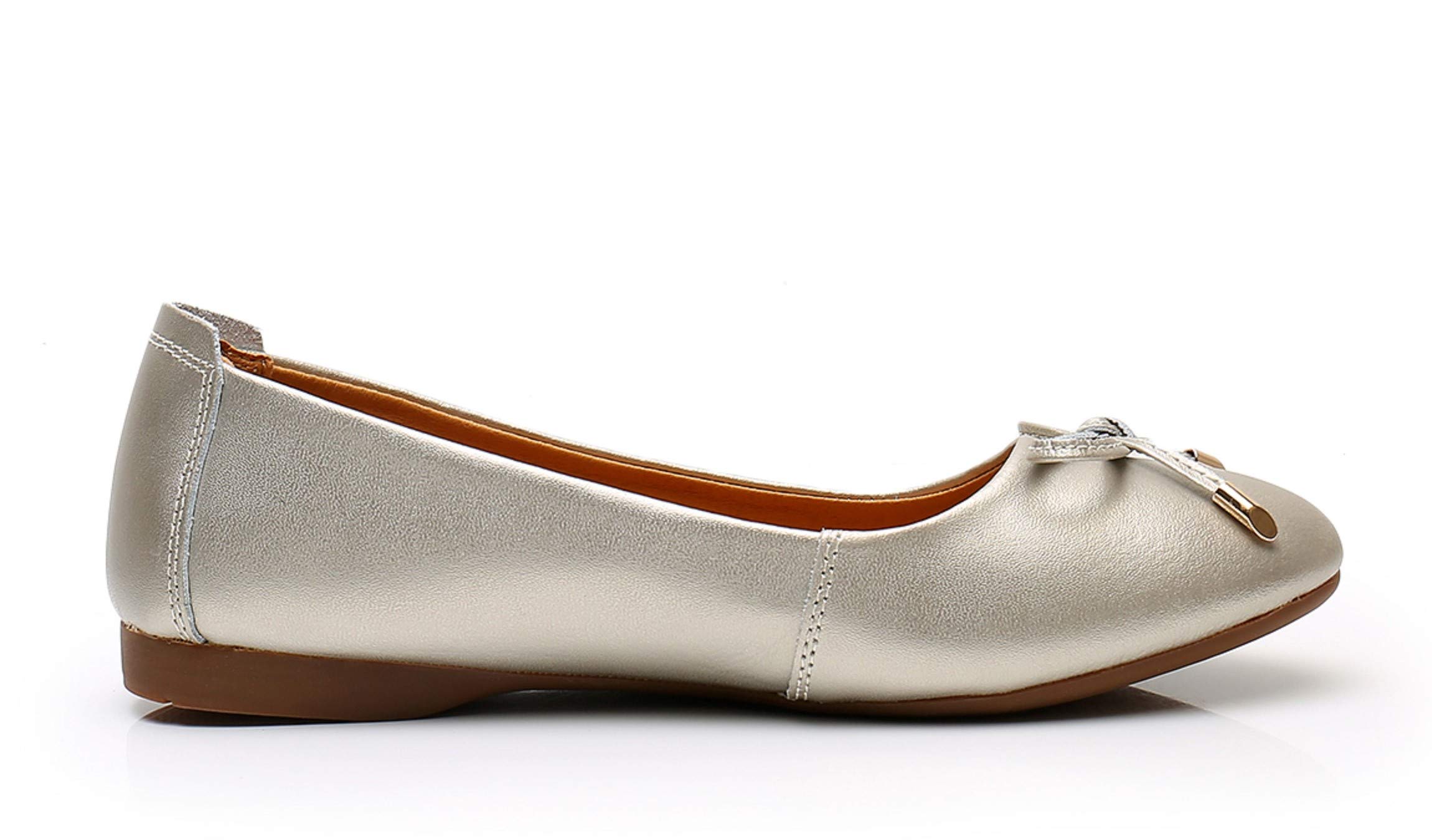 VenusCelia Women's Ballet Flats with Bowknot - Comfortable Dance Shoes for Ballerinas, Casual Wear & Wedding - Elegant Flat Shoes for Women