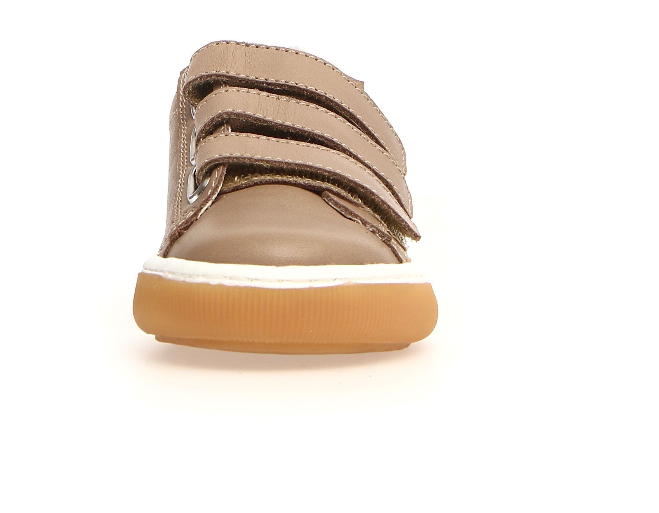 Naturino Cliff VL 2 Boys Girls Sneakers - Lightweight Breathable Casual Shoes for Kids, Taupe/White - Perfect for School, Playground & Everyday Wear