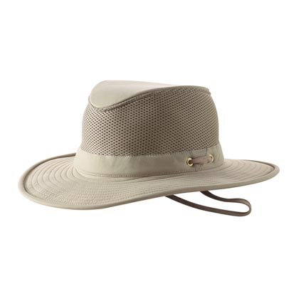 Tilley Khaki/Beige Unisex Sun Hat for Women & Men - Size 7 1/4 - UPF 50+ UV Protection, Breathable & Water-Resistant - Perfect for Hiking, Beach, Gardening & Outdoor Adventures