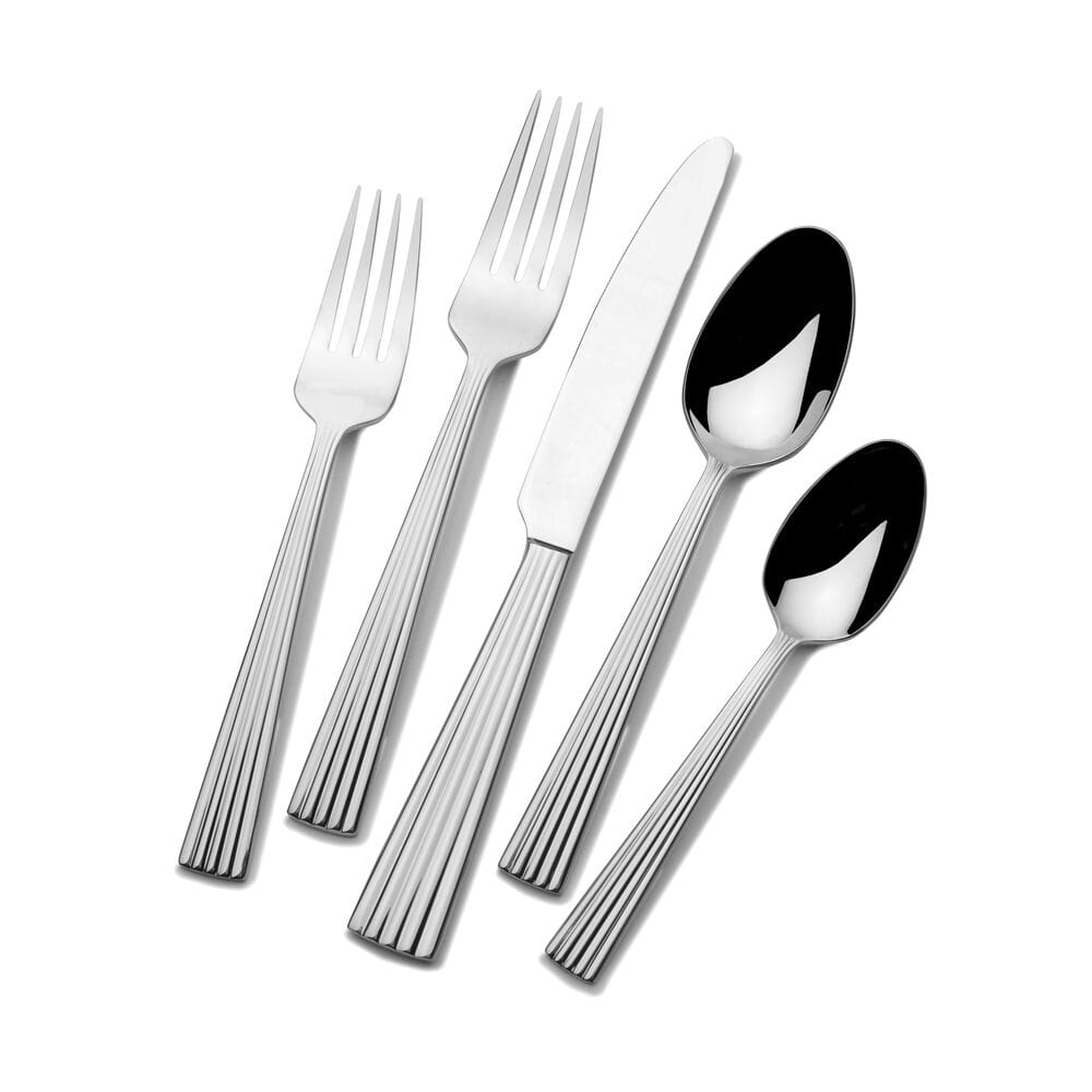 Premium Oaklyn 20-Piece Stainless Steel Flatware Set - Service for 4 - Elegant Silverware for Dining, Kitchen & Entertaining - Dishwasher Safe Cutlery Set for Everyday Use & Special Occasions