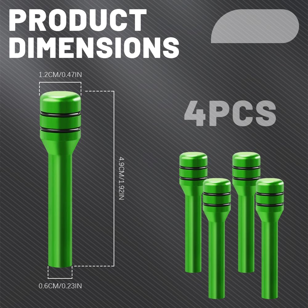 4PCS Universal Car Door Lock Knobs - Aluminum Alloy Lift Bolt Cover Decor (0.47