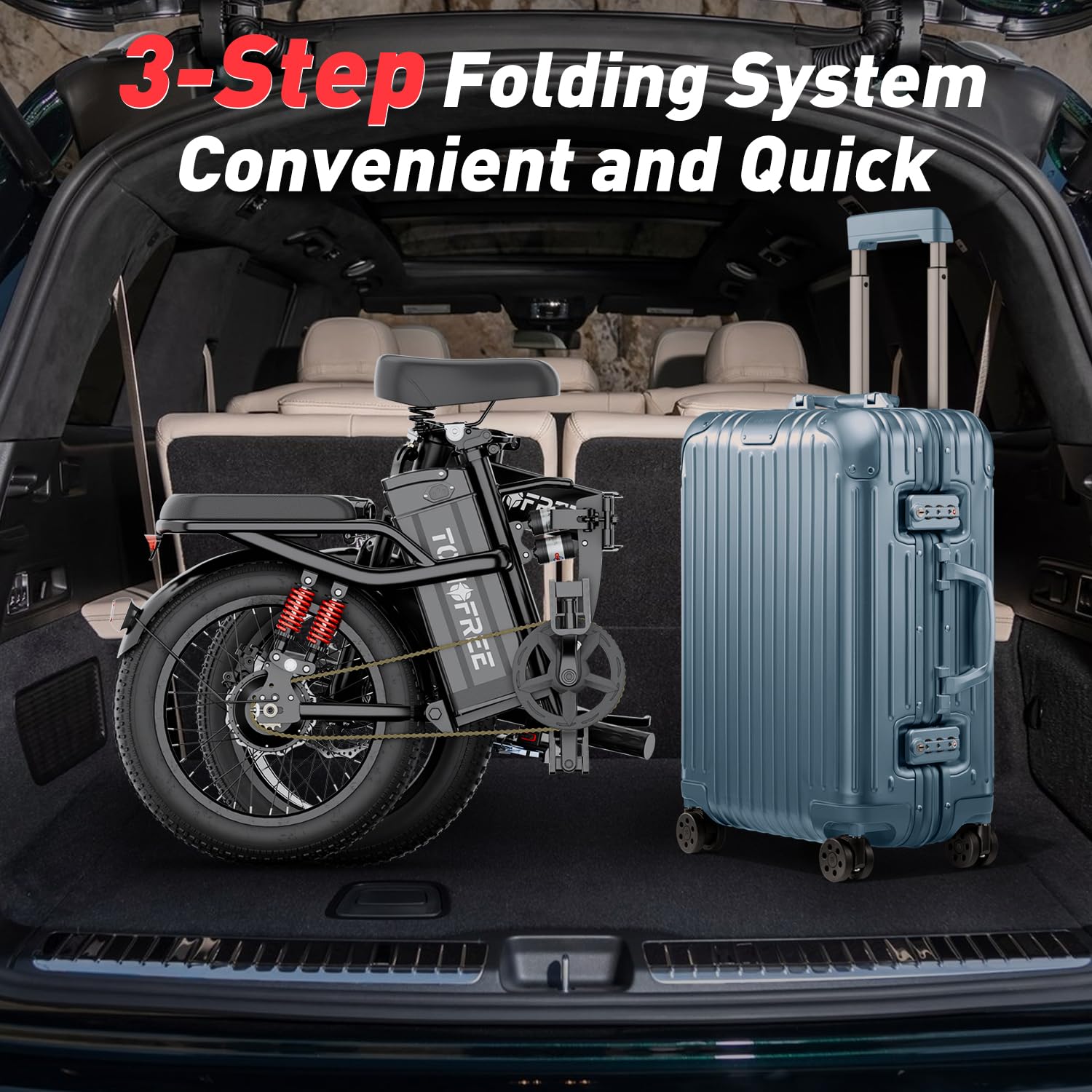 750W/1000W/1200W Electric Bike for Adults - 20MPH/30MPH Speed, 45 Mile Range, 2 Seats & 14