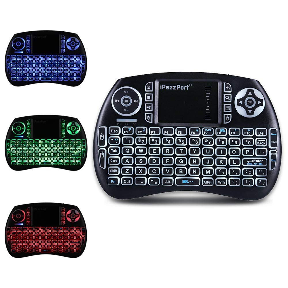 Upgrade Mini Bluetooth Keyboard with Touchpad for Android TV/FireStick/PC - Backlit Wireless Handheld Keyboard