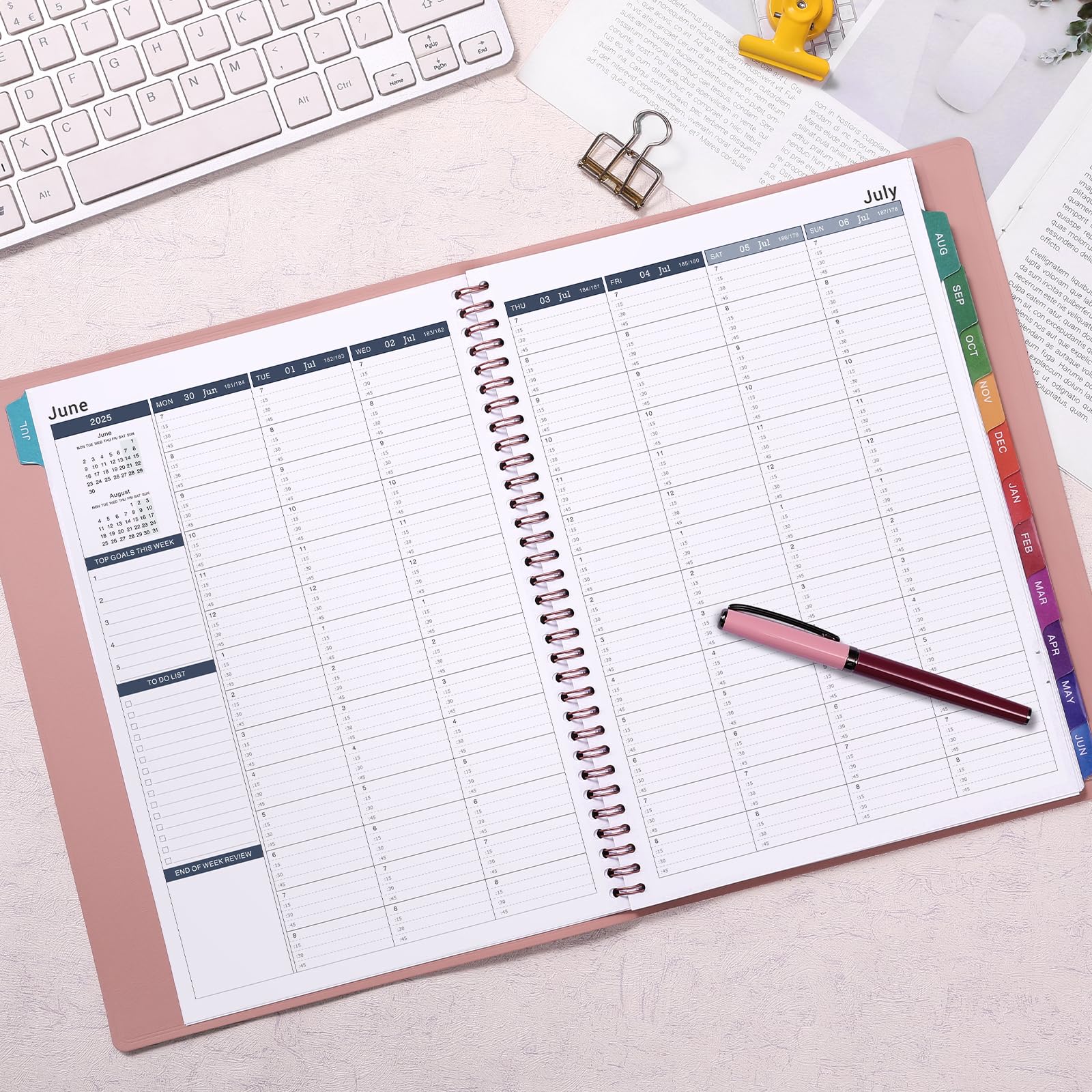 2025-2026 Weekly Appointment Planner - July 2025 to June 2026, 8.4
