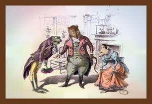 Mr. Frog Meets Mrs. Mouse - Premium Giclee Canvas Art Print (20x30 Inches) - Perfect for Nursery, Kids Room Decor & Gift Ideas