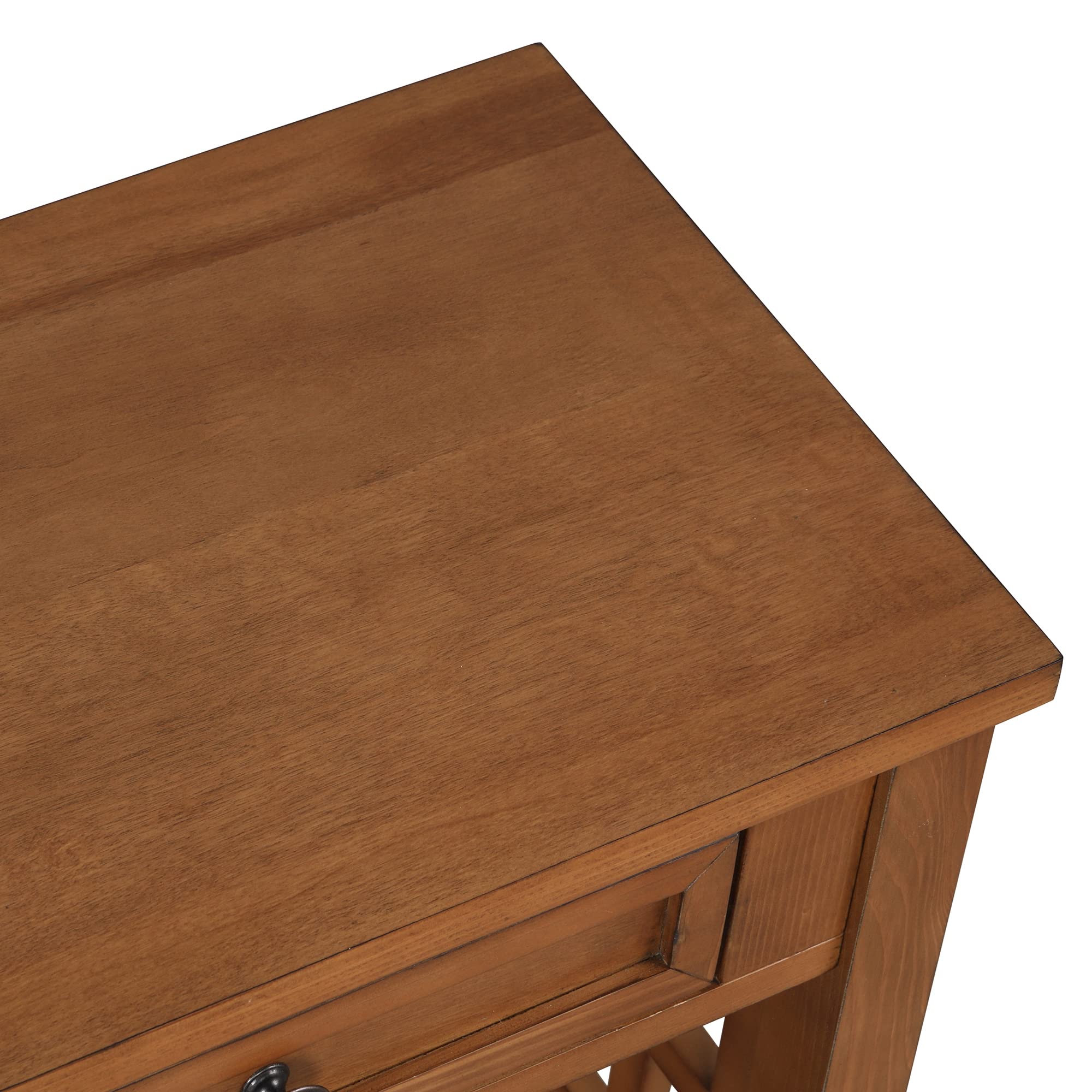 Quarte Retro Style Console Table - Solid Wood Entryway Sofa Table with 4 Drawers & 1 Shelf, Easy Assembly for Hallway, Living Room & Bedroom - Espresso Finish | Perfect for Small Space Decor & Home Organization