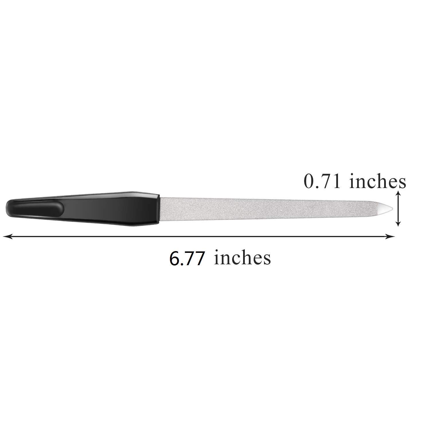 Verceys Double Sided Etched Crystal Nail File Set - Professional Nail Art & Care Tools, Alternative to Metal Nail Files, Emery Boards & Buffers - Perfect for Home, Salon & Travel Manicures