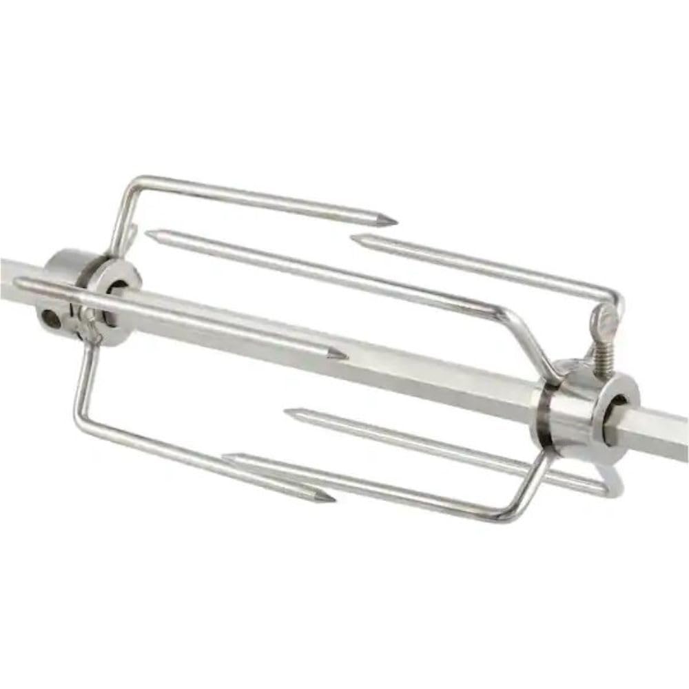 Stainless Steel Rotisserie Grill Kit - 36 Inch with Motor, 1/2 Inch Rod, 4 Forks & Hardware | Fits 36