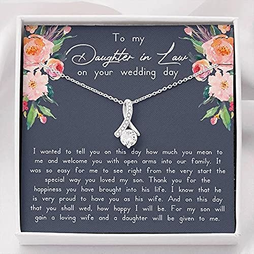 Elegant Jewelry Necklace for Daughter-in-Law - Perfect Wedding Gift from Mother-in-Law with Message Card & Gift Box - Ideal for Weddings, Birthdays, Christmas & Special Occasions