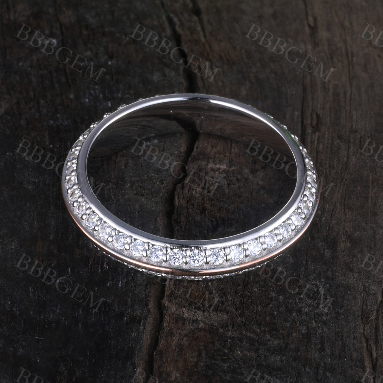 Moissanite Wedding Band - Full Eternity Ring for Women, Stackable Bridal Ring Set, Durable 925 Sterling Silver, Perfect for Engagement, Anniversary & Everyday Wear