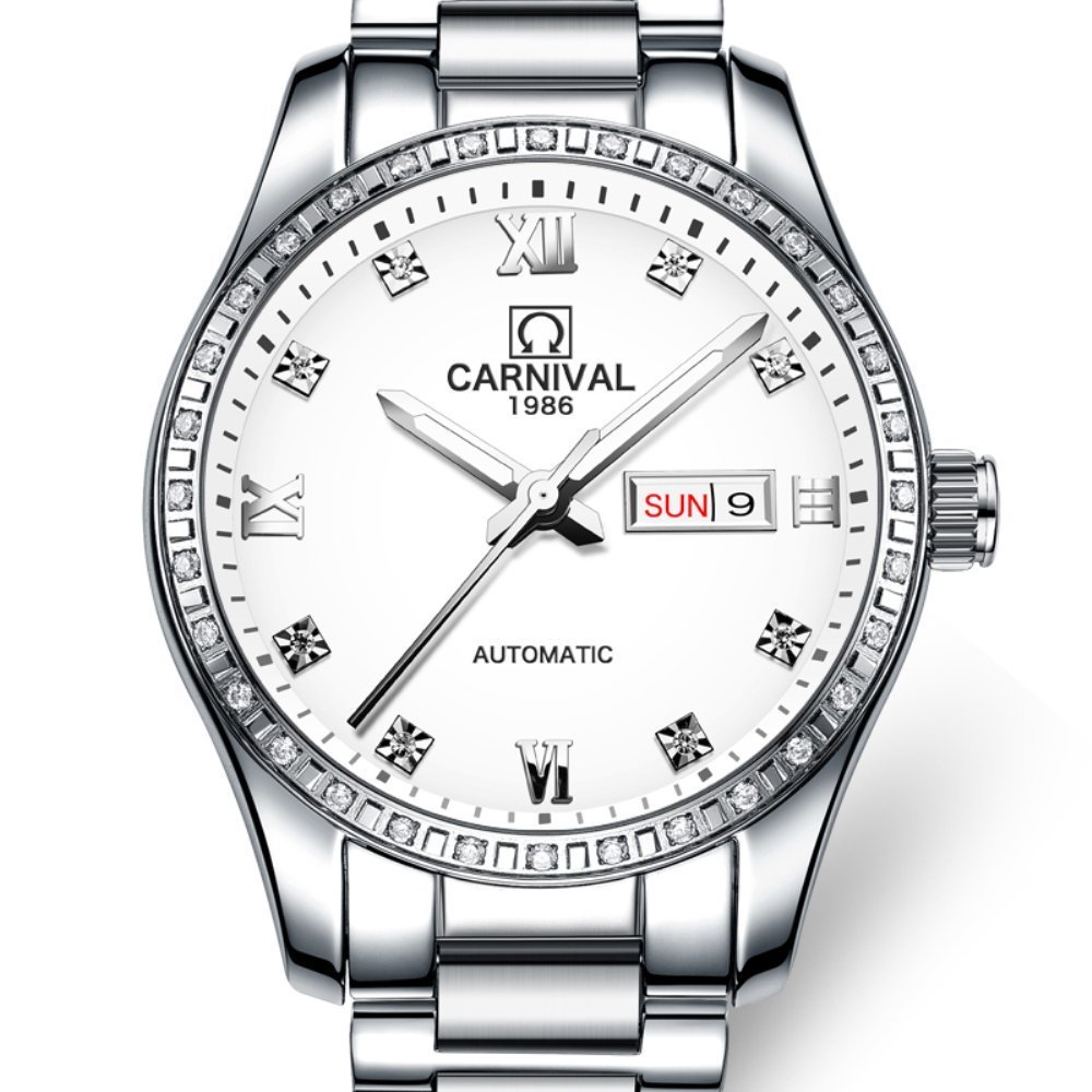 Gosasa Automatic Mechanical Watch for Men and Women - Sapphire Glass, Stainless Steel, Couple Matching Set - Perfect Gift for Anniversary, Wedding, Valentine's Day