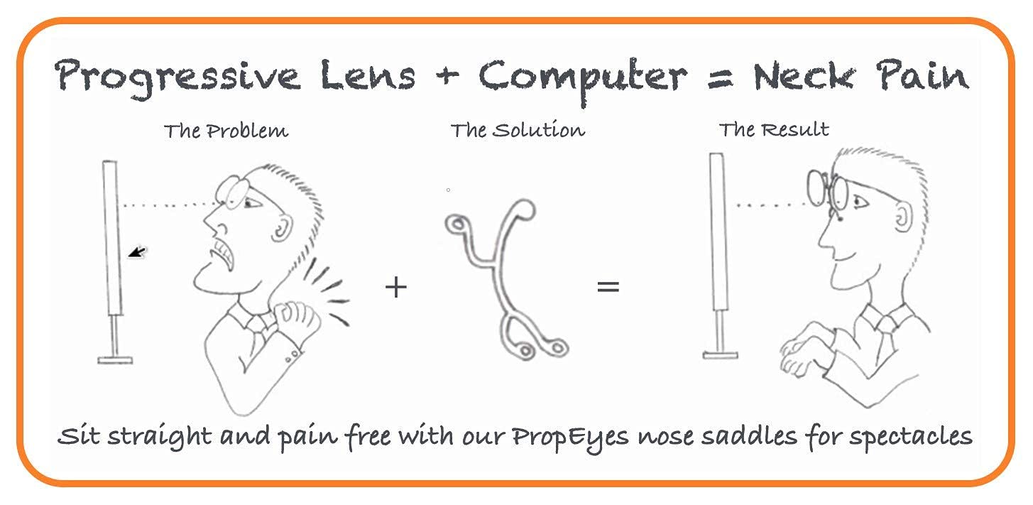 Progressive Lenses for Computer Work - Reduce Neck Pain & Eye Strain - No Need for Extra Reading Glasses - Perfect for Office, Gaming & Digital Screen Use
