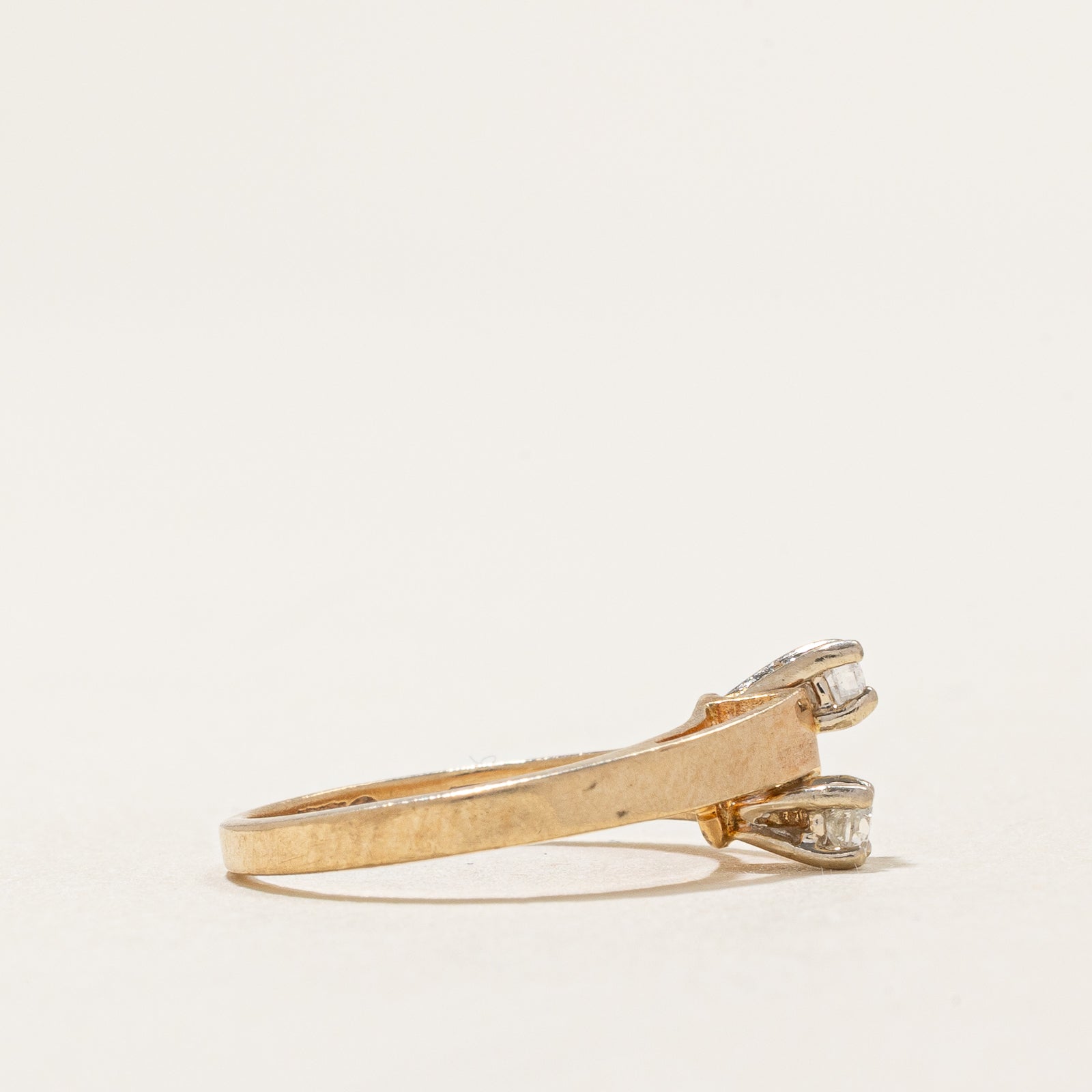 0.09ctw Two Stone Diamond Wedding Band Ring - Size 2.75 | Elegant & Durable for Engagement, Anniversary & Everyday Wear