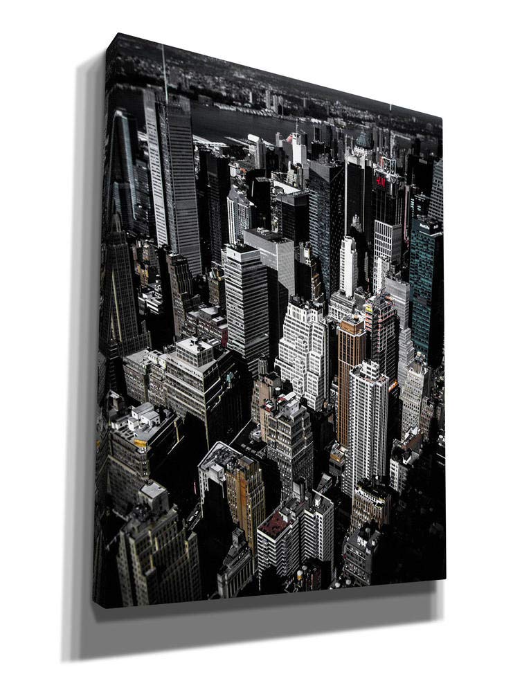 Nicklas Gustafsson 'Boxes of Manhattan' Canvas Wall Art - 16x18 Inches Modern Abstract Painting - Perfect for Living Room, Bedroom & Office Decor