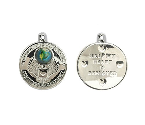 Plated Air Force Girlfriend Necklace MFCR - Military Appreciation Gift for Her - Perfect for Anniversaries, Long Distance Relationships & Military Spouse Support