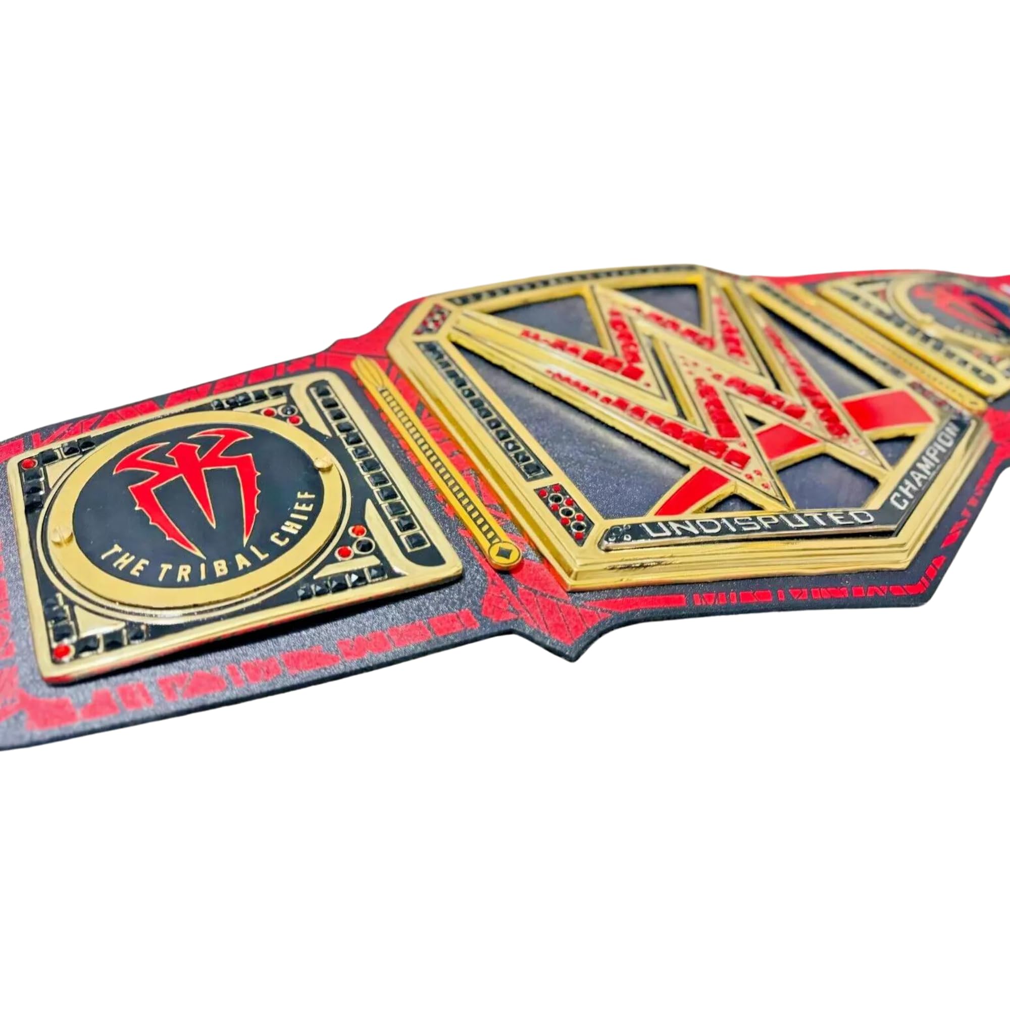 Roman Reigns 1,316 Days Signature Series Championship Title Belt - Limited Edition Tribal Chief WWE Replica - 4mm Zinc Alloy Plates with Genuine Leather Strap - Perfect for Wrestling Fans, Collectors & Cosplay Events