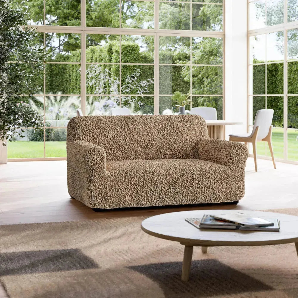 2 Seater Loveseat Slipcover - Fuco Premium Cotton Collection | Perfect for Living Room, Bedroom & Home Decor