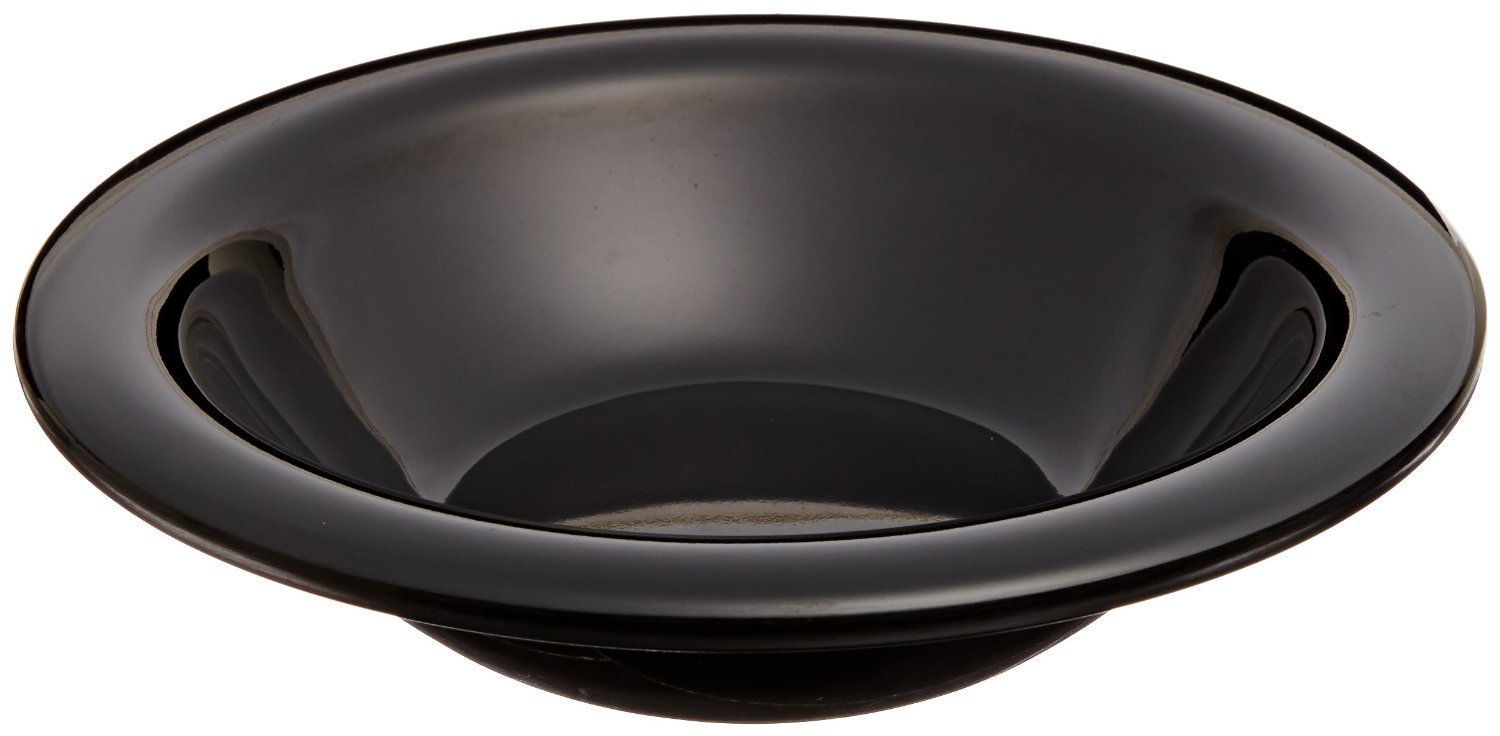 Carlisle 10 oz Black Reusable Melamine Plastic Bowl with Rim - Durable & Lightweight for Buffets, Restaurants, Catering, and Home Use - Pack of 24 - Perfect for Serving Salads, Soups, and Desserts