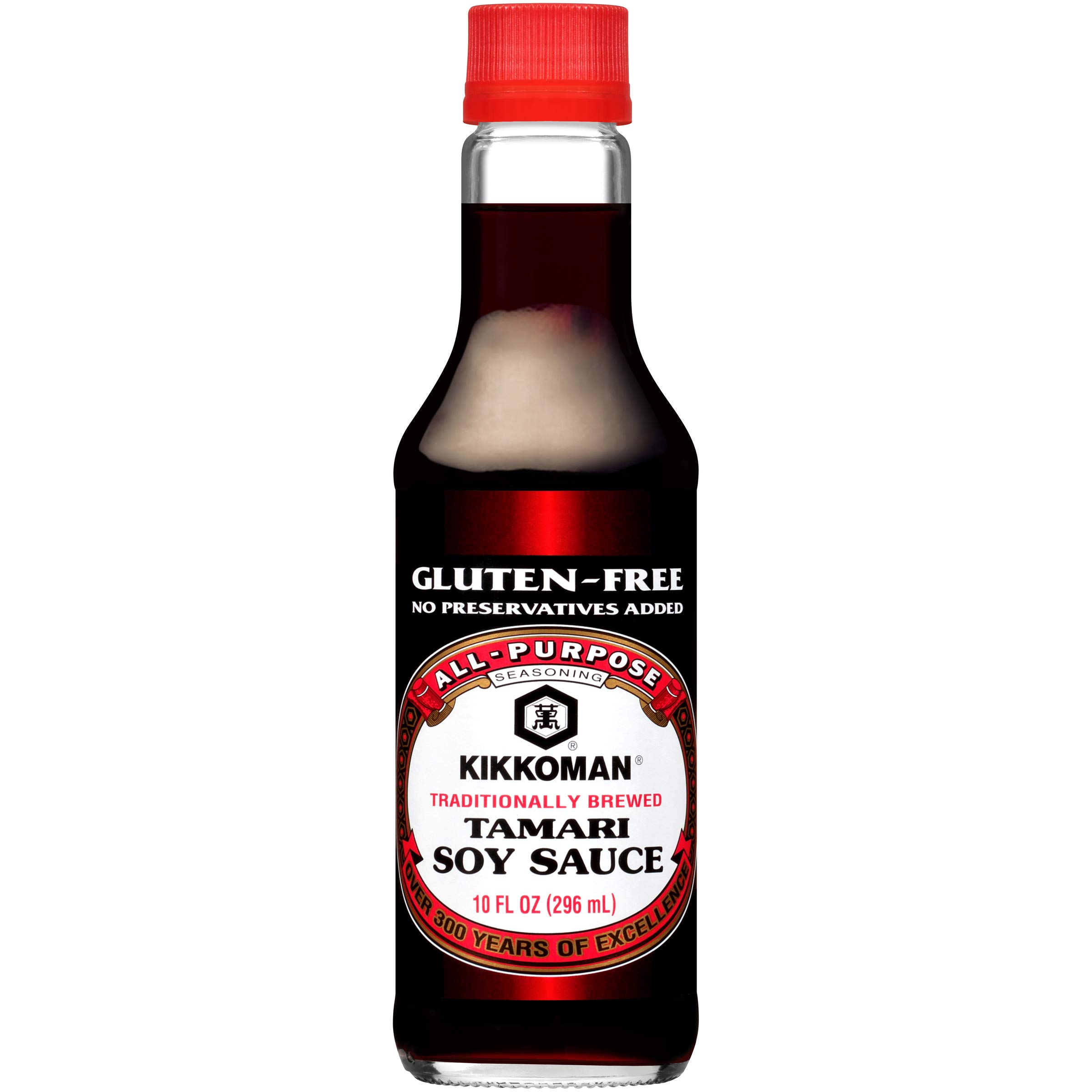 Kikkoman Gluten Free Tamari Soy Sauce - 10 oz Bottle | Premium Japanese Soy Sauce Alternative | Perfect for Sushi, Stir Fry & Asian Cooking
