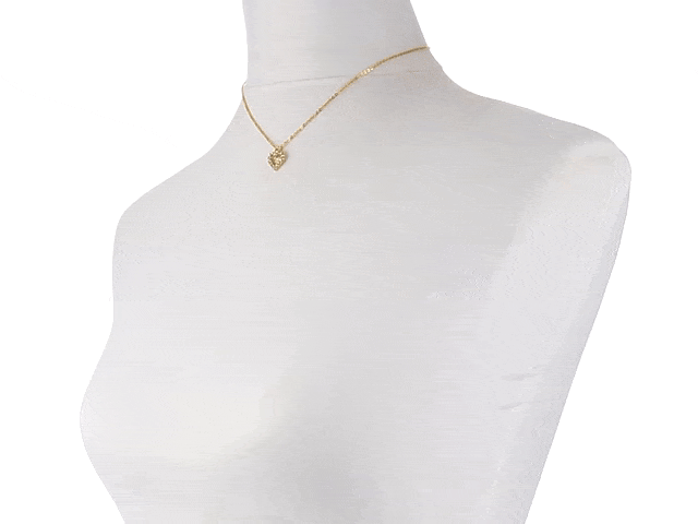 1928 Jewelry Crystal Accented Love Heart Pendant Necklace 16
