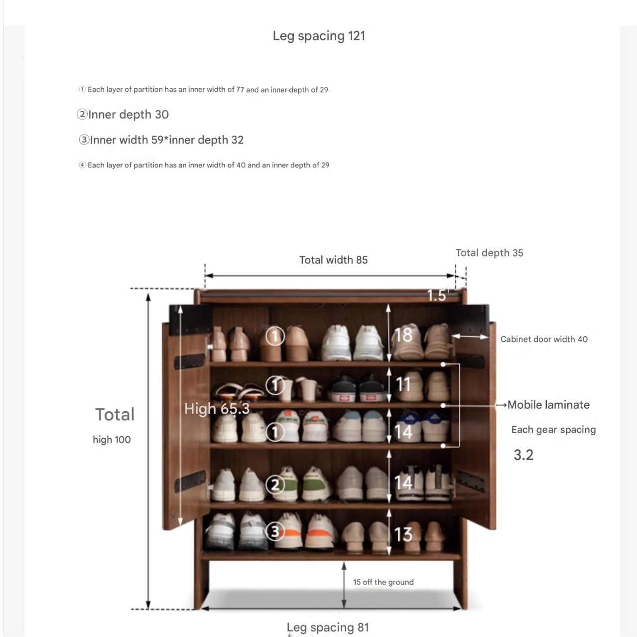 Solid Oak Wood Modern Shoe Rack with Rock Board Design - Stylish Shoe Storage for Entryway, Living Room, or Bedroom Organization