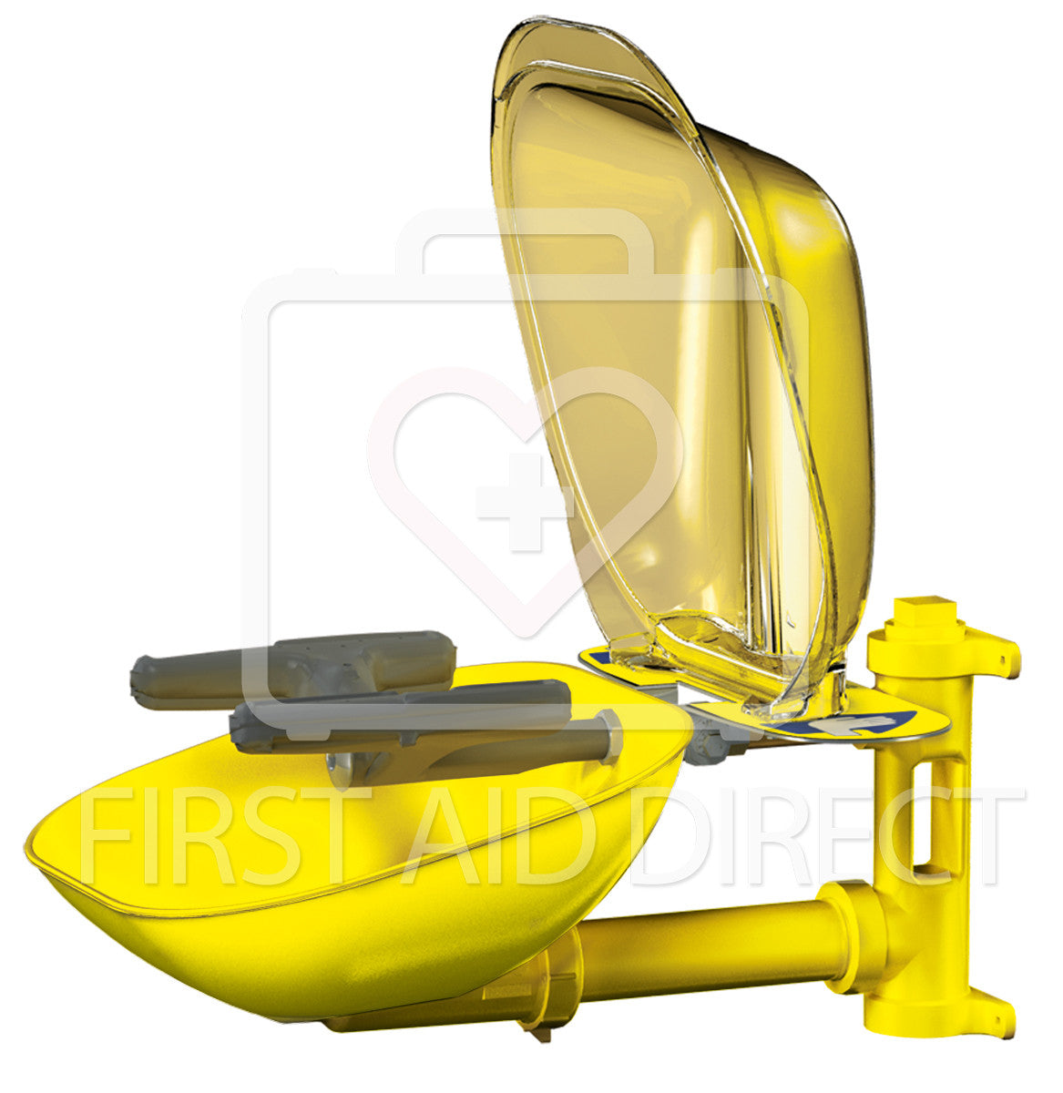 Bradley Eye/Face Wash with Plastic Bowl & Cover - Wall Mounted Hand & Face Cleaning Station for Hospitals, Clinics & Public Restrooms