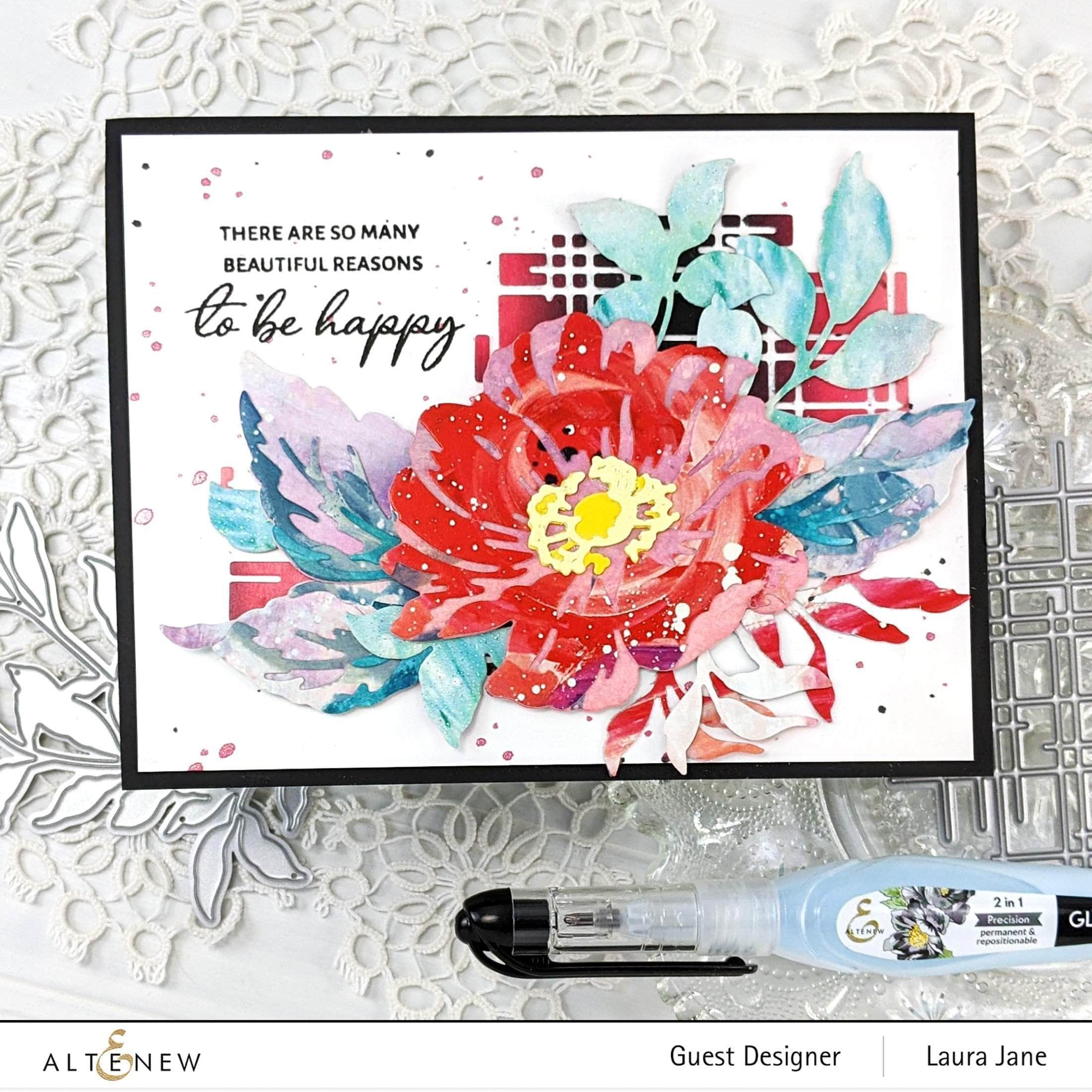 Layered Wood Flower Die Set for DIY Scrapbooking, Card Making & Paper Crafts - Perfect for Handmade Greeting Cards, Invitations & Home Decor