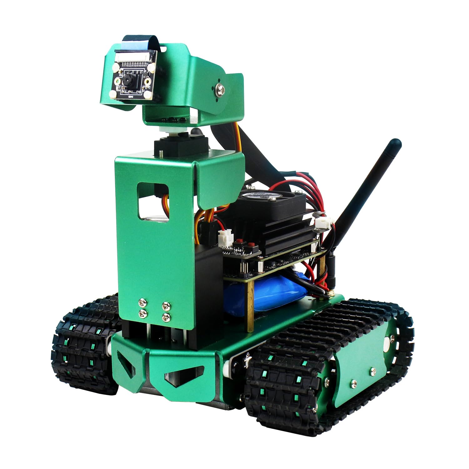 Yahboom Jetson Nano Robot Kit - AI Smart Robotic Car with 3DOF Camera, STEM Programmable Electronics for Adults | DIY Science Project, Autopilot Tank Chassis | Perfect for AI Learning, Robotics Programming & STEM Education Projects