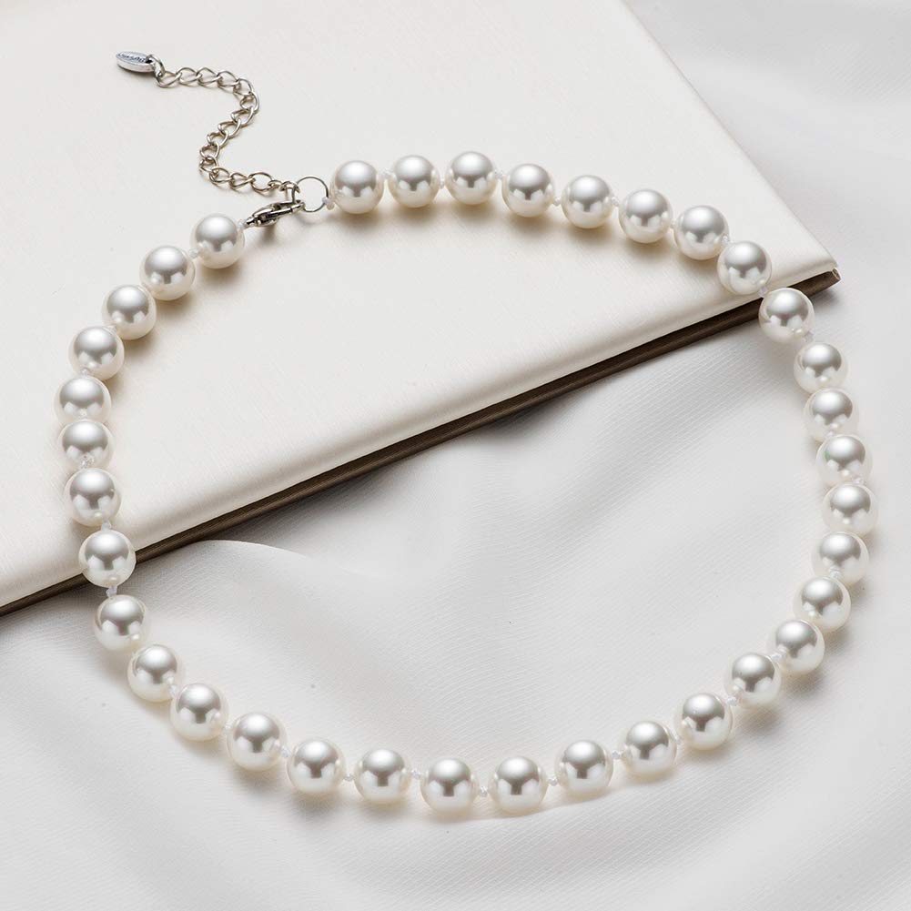 Elegant Beaded Pearl Choker Necklace for Women - Fashion Jewelry Birthday Gift - Perfect for Weddings, Parties & Special Occasions
