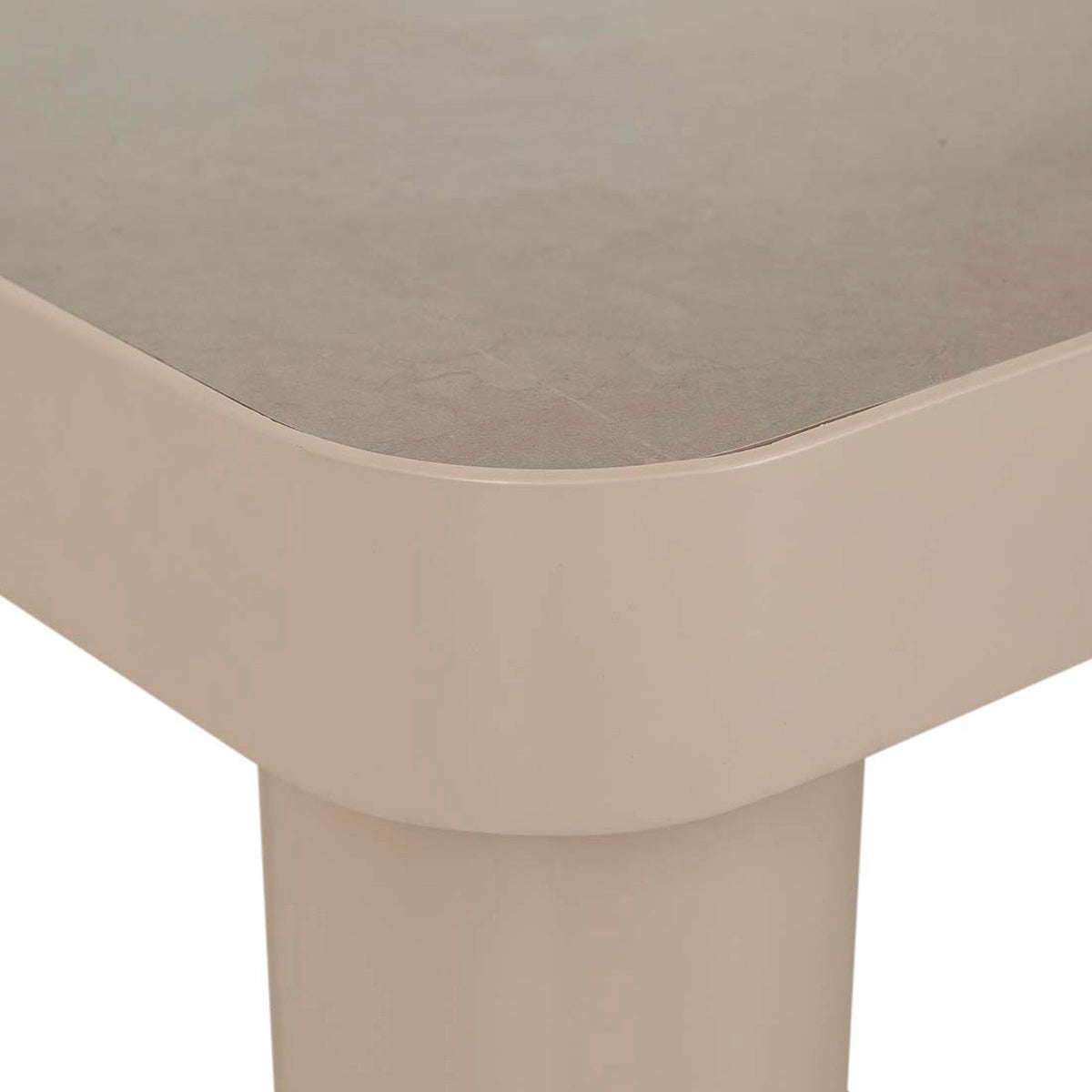 Frankie Outdoor Ceramic Dining Table - Weatherproof Patio Furniture Set for Garden, Poolside & Backyard Dining - Elegant Round Ceramic Top with Rust-Resistant Metal Base