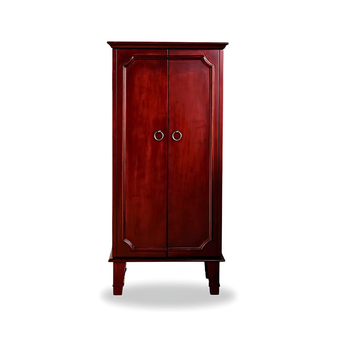 Premium Carson Fully Locking Jewelry Cabinet - Secure Storage for Necklaces, Rings & Watches | Perfect for Bedroom, Closet & Travel Organization