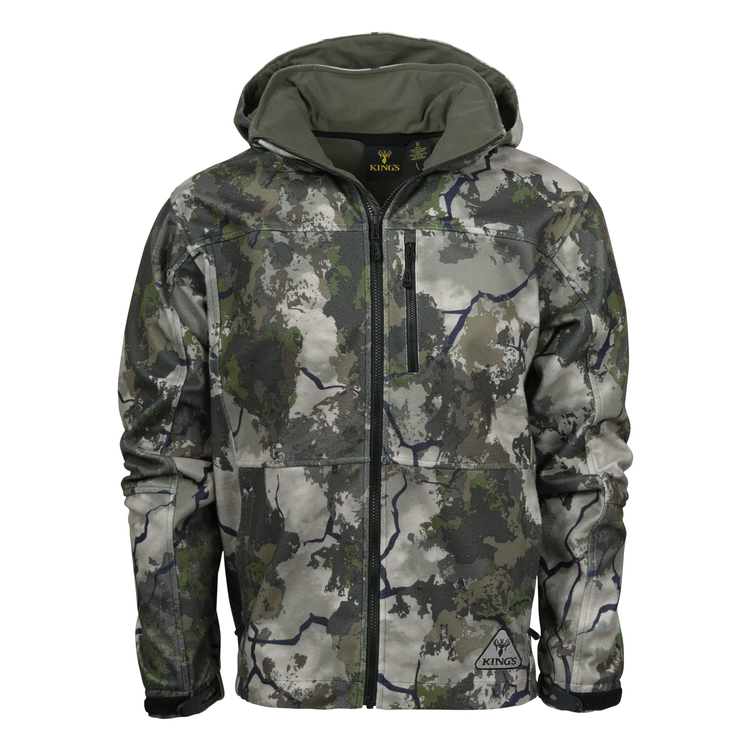 King's Camo Hunter Series Wind-Defender Fleece Jacket - Warm Waterproof Hunting Coat for Men | Ideal for Outdoor Adventures, Camping & Cold Weather Activities