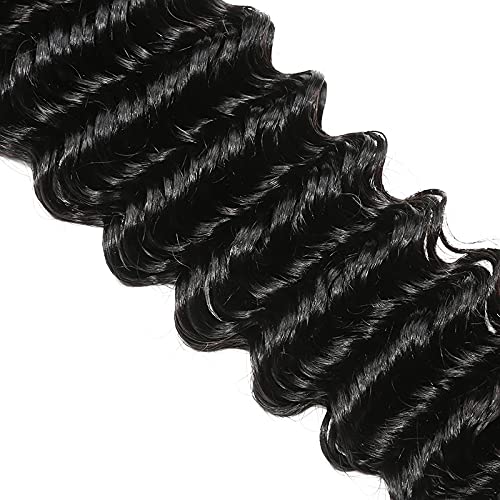 Deep Wave I-Tip Hair Extensions for Black Women | 100% Brazilian Virgin Remy Hair | 30-Inch Curly Microlink Extensions | Bulk Pack for Natural Look & Styling Versatility | Perfect for Weddings, Parties & Everyday Glam