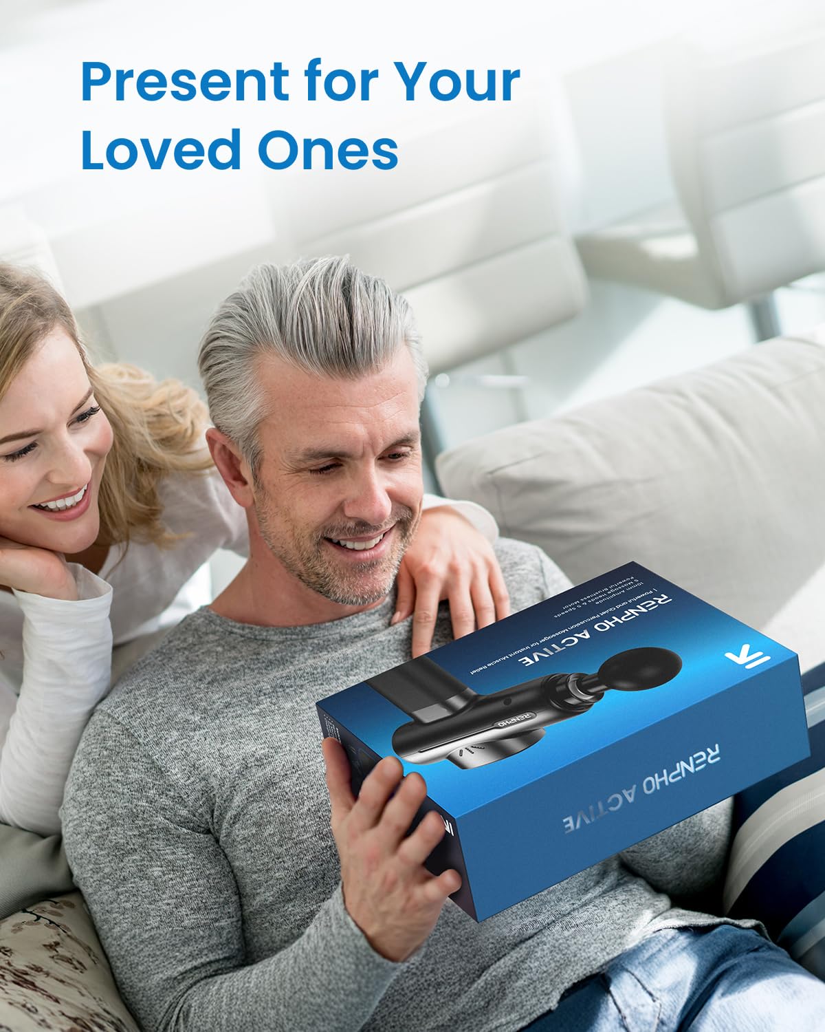 Renpho Deep Tissue Massage Gun - Portable Percussion Muscle Massager for Back, Neck & Shoulder Pain Relief | FSA/HSA Eligible | Perfect for Athletes, Gym Recovery & Home Use | Includes Travel Case - Ideal Mother's Day Gift for Men & Women